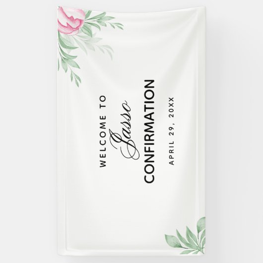 Boho Waterverf Eucalyptus Greenery Bevestiging Spandoek (Verticaal)