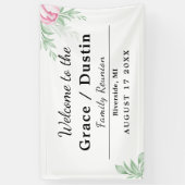 Boho Waterverf Eucalyptus Greenery Family Reunion Spandoek (Verticaal)