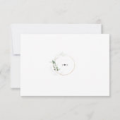Boho Waterverf Eucalyptus Greenery Gold Wedding RSVP Kaartje (Achterkant)