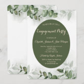 Boho Waterverf Eucalyptus Greenery Verloving Kaart (Voorkant / Achterkant)