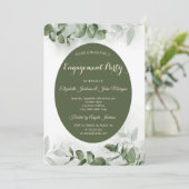 Boho Waterverf Eucalyptus Greenery Verloving Kaart (Staand voorkant)