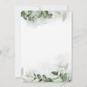 Boho Waterverf Eucalyptus Greenery Verloving Kaart (Achterkant)