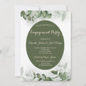 Boho Waterverf Eucalyptus Greenery Verloving Kaart (Voorkant)