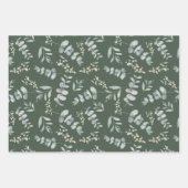 Boho Waterverf Eucalyptus Groene Huwelijksdecorati Inpakpapier Vel (Voorkant)