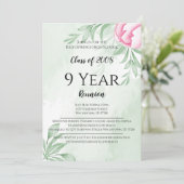 Boho Waterverf Eucalyptus High School Reunion Kaart (Staand voorkant)