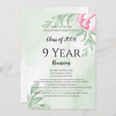 Boho Waterverf Eucalyptus High School Reunion Kaart (Voorkant / Achterkant)