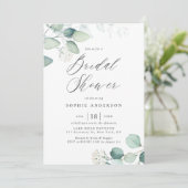 Boho Waterverf Eucalyptus laat Vrijgezellenfeest i Kaart (Staand voorkant)