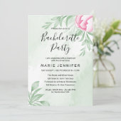 Boho Waterverf Eucalyptus Leaves bachelorette Kaart (Staand voorkant)