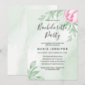 Boho Waterverf Eucalyptus Leaves bachelorette Kaart (Voorkant / Achterkant)