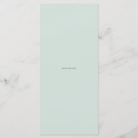 Boho Waterverf Eucalyptus Leaves Greenery Wedding Menu (Achterkant)