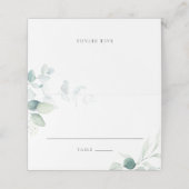 Boho Waterverf Eucalyptus Leaves Greenery Wedding Plaatskaartje (Buitenkant ongevouwen)