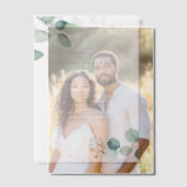 Boho Waterverf Eucalyptus Leaves Greenery Wedding Vellum Uitnodigingen (Offset (Koppel))