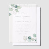 Boho Waterverf Eucalyptus Leaves Greenery Wedding Vellum Uitnodigingen (Offset)