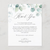 Boho Waterverf Eucalyptus Leaves Hartelijk dank (Voorkant)