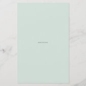 Boho Waterverf Eucalyptus Leaves Menu Card (Achterkant)