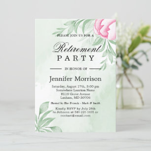 Boho Waterverf Eucalyptus Leaves Retirement Party Kaart