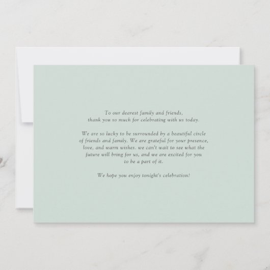 Boho Waterverf Eucalyptus Leaves Wedding Bedankkaart (Achterkant)