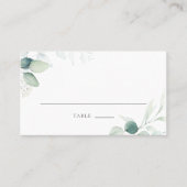 Boho Waterverf Eucalyptus Leaves Wedding Place Plaatskaartje (Voorkant)