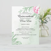 Boho Waterverf Eucalyptus Quinceanera Save The Date (Staand voorkant)