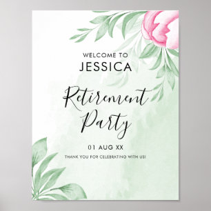 Boho Waterverf Eucalyptus Retirement Welkom Poster