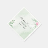 Boho Waterverf Eucalyptus verlaat de groene doop Servet (Hoek)