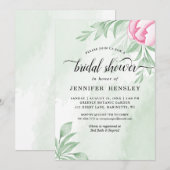 Boho Waterverf Eucalyptus verlaat Vrijgezellenfees Kaart (Voorkant / Achterkant)