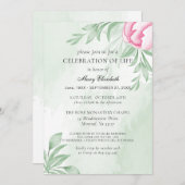 Boho Waterverf Eucalyptus-viering van het leven Kaart (Voorkant / Achterkant)