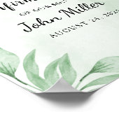 Boho Waterverf Eucalyptusbevestiging Welkom Poster (Hoek)