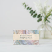Boho Waterverf Feather Pastels Visitekaartje (Staand voorkant)