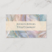 Boho Waterverf Feather Pastels Visitekaartje (Voorkant)