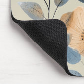 Boho Waterverf Floral Blue Peach Muismat (Hoek)