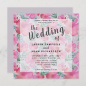Boho Waterverf Floral Blush Pink Wedding (Voorkant / Achterkant)