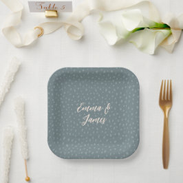 Boho Waterverf Floral gepersonaliseerd Papieren Bordje