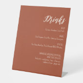 Boho Waterverf Floral gepersonaliseerd Reclamebord Met Voetstuk (Voorkant)