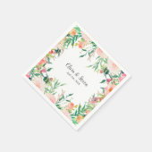 Boho Waterverf Floral gepersonaliseerde bruiloft Servetten (Hoek)