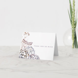 Boho Waterverf Floral Hartelijk dank Bedankkaart