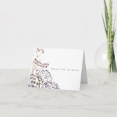 Boho Waterverf Floral Hartelijk dank Bedankkaart (Voorkant)