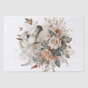 Boho Waterverf Floral Horse Tissue Papier