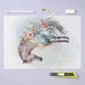 Boho Waterverf Floral Horse Tissuepapier (Craft)