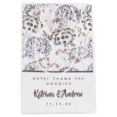 Boho Waterverf Floral Hotel Wedding Gift Bags Medium Cadeauzakje (Voorkant)
