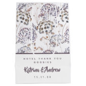 Boho Waterverf Floral Hotel Wedding Gift Bags Medium Cadeauzakje (Achterkant)