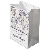 Boho Waterverf Floral Hotel Wedding Gift Bags Medium Cadeauzakje (Achterkant Gekanteld)
