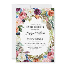 Boho Waterverf Floral Lijst Bridal Luncheon