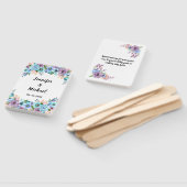 Boho Waterverf Floral Lila en Blauwgroen personali Handwaaier (Niet-gemonteerd)