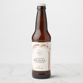 Boho Waterverf Floral Modern Arch Vrijgezellenfees Bier Etiket