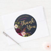 Boho Waterverf Floral Modern Wedding Label (Envelop)
