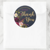 Boho Waterverf Floral Modern Wedding Label (Tas)