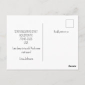 Boho Waterverf Floral Nieuwe adresaankondiging Briefkaart (Achterkant)