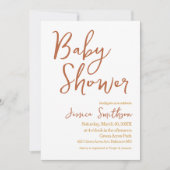 Boho Waterverf Floral Pampas Grass Baby shower Kaart (Voorkant)