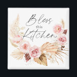 Boho waterverf Floral Pampas Grass Kitchen Magneet<br><div class="desc">Boho waterverf Floral Pampas Grass Kitchen magnet</div>